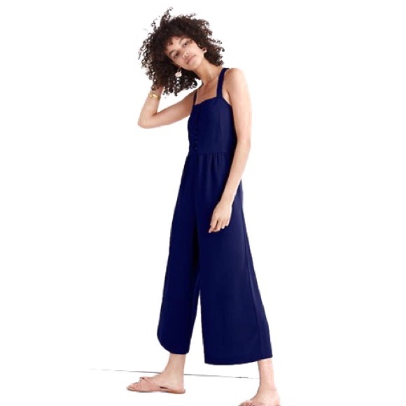 Madewell Pants - | smocked button-front jumpsuit |